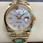 ARF Super Clone Gain Weight Rolex Day-Date II Swiss 3255 MOP Dial Yellow Gold Watch 